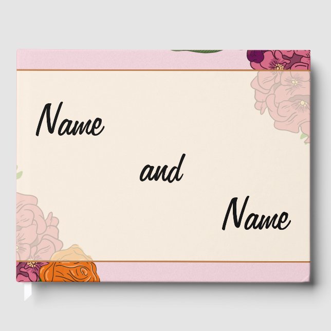 libro de invitados de boda personalizable (Anverso)