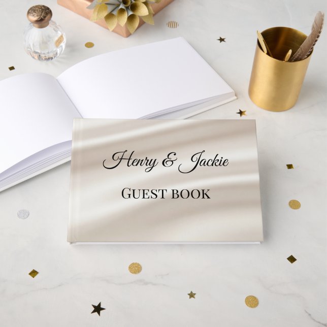 Libro de Invitados de Boda Personalizado (Anverso Abierto)