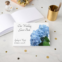 Libro de invitados de boda personalizado Blue Heav