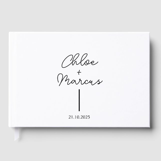 Libro de invitados de boda personalizado, color ar (Anverso)