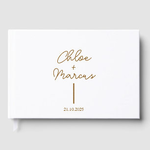Libro de invitados de boda personalizado, color ar