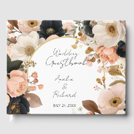 Libro de invitados de boda personalizado con diseñ