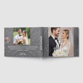 Libro de invitados de boda personalizado con foto