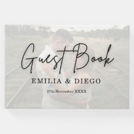 Libro de invitados de boda personalizado con foto