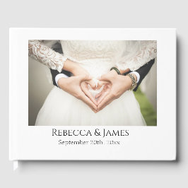 Libro de invitados de boda personalizado con foto