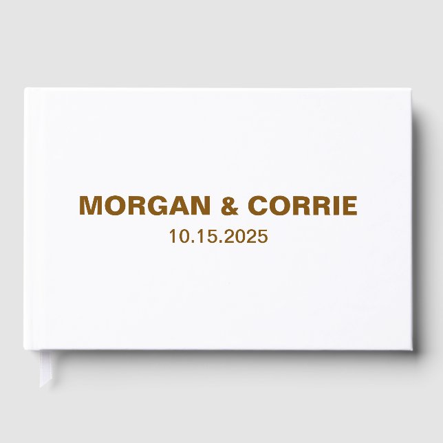 Libro de Invitados de Boda Personalizado - Libro d (Anverso)