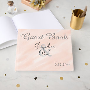 Libro de invitados de boda Pretty Soft Blush
