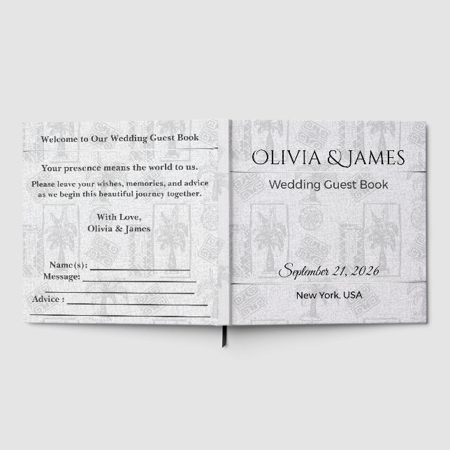 Libro de Invitados de Boda Recuerdo Personalizado (Lleno)