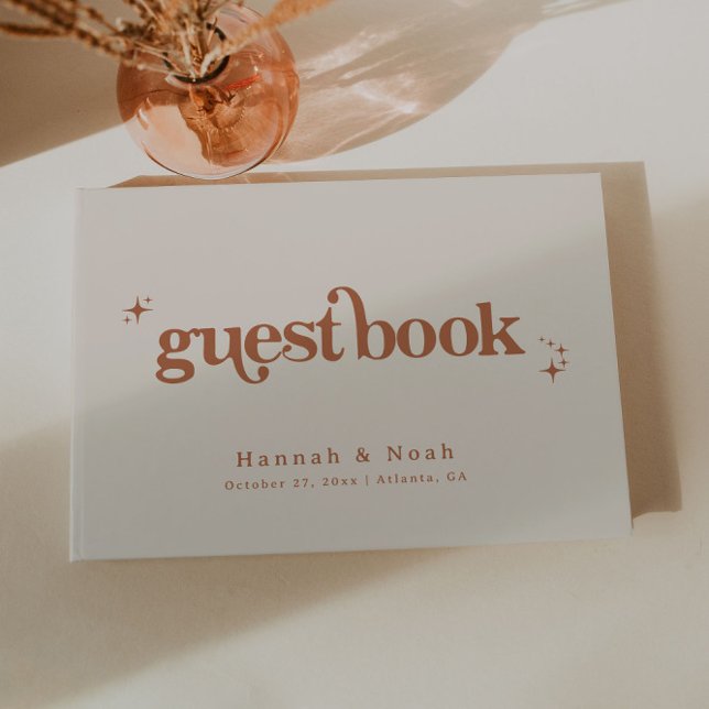 Libro de Invitados de Boda Retro Fuente Groovy Ter (Subido por el creador)