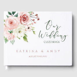 Libro de invitados de Boda rosa