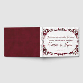 Libro de invitados de boda rústica mexicana
