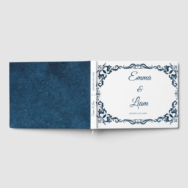 Libro de invitados de boda rústica mexicana (Lleno)