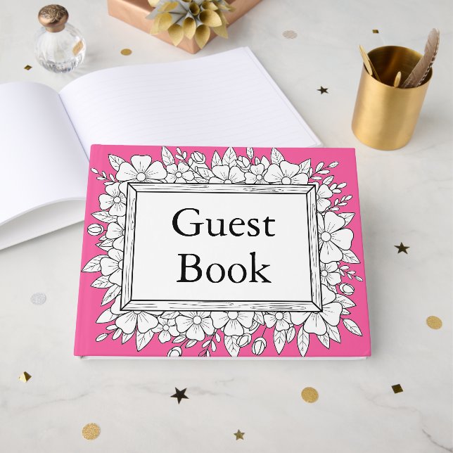 libro de invitados de boda sencillo (Anverso Abierto)
