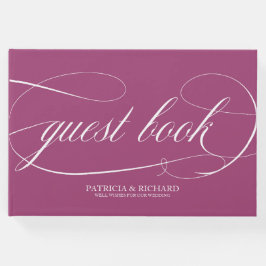 Libro de invitados de boda Simple Chic Cassis
