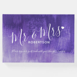 Libro de invitados de boda sobre arte moderno mora