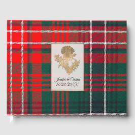 Libro de invitados de boda Wilson Plaid Thistle