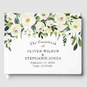 Libro de Invitados de Bodas Elegantes de Floral Bl