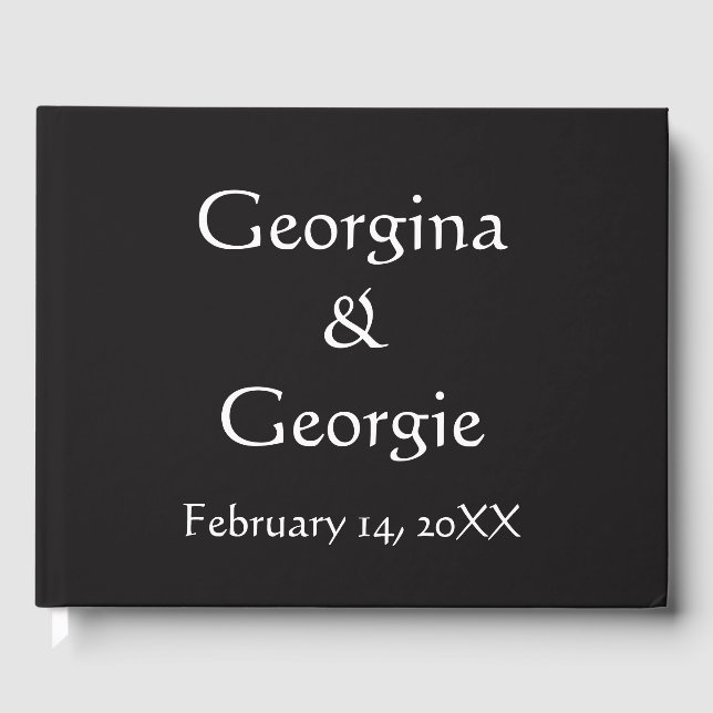 Libro de invitados de bodas sencillo, sencillo, li (Anverso)