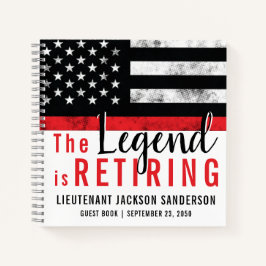 Libro de invitados de bomberos de retiro de emerge