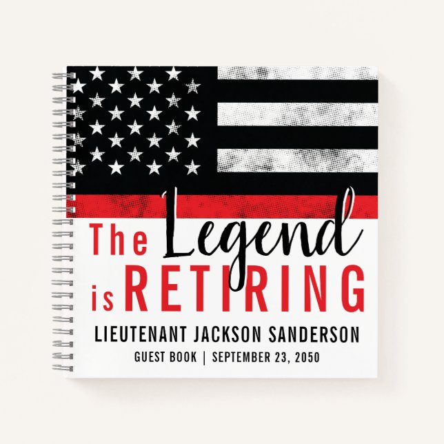 Libro de invitados de bomberos de retiro de emerge (Anverso)