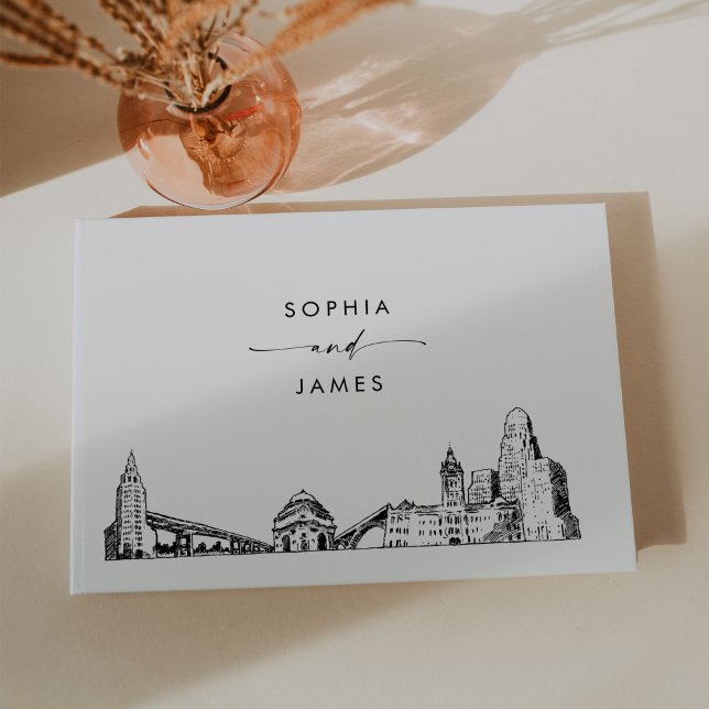 Libro de invitados de Buffalo NY Skyline Boda (Subido por el creador)