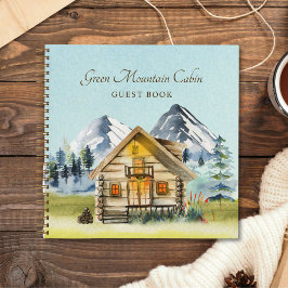 Libro de invitados de cabaña rústica de montaña vi