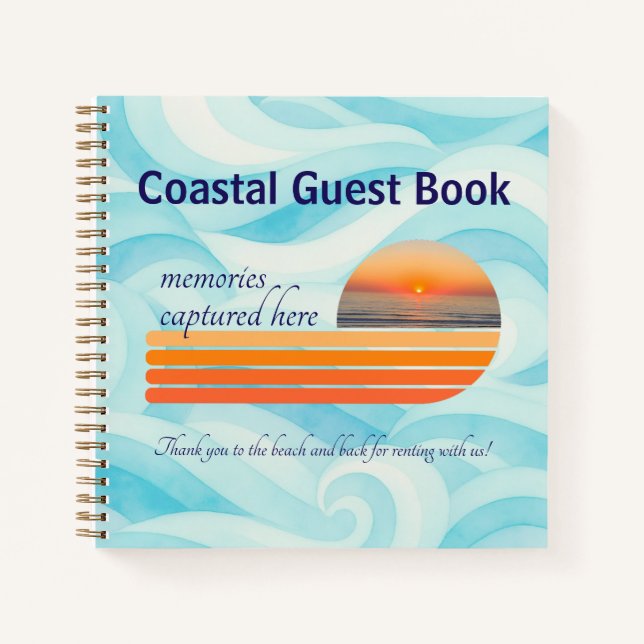 Libro de Invitados de Casa de Playa | Libro de Alq (Anverso)