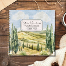 Libro de invitados de casa de vacaciones de campo