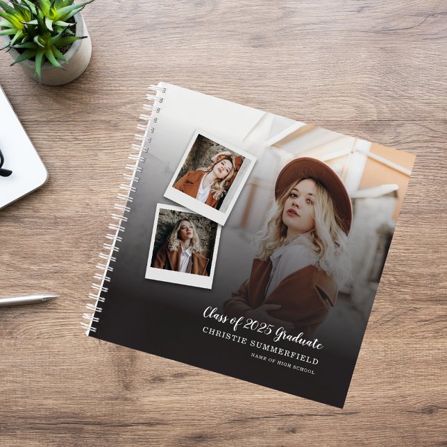 Libro de invitados de collage de fotos de graduaci (Graduation 2025 Photo Collage Script Guest Book)