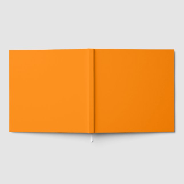 Libro de invitados de cuadrado naranja neón para c (Lleno)