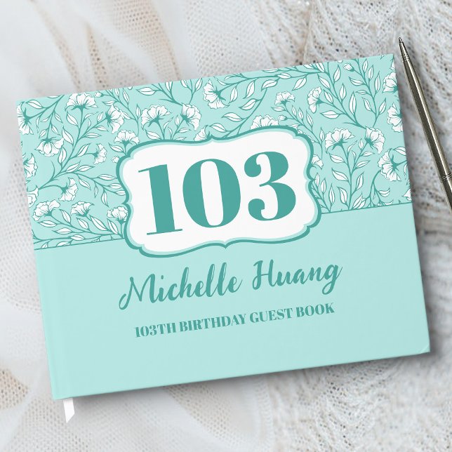 Libro de invitados de cumpleaños número 100 elegan (Subido por el creador)