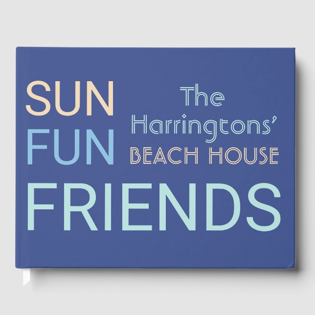 Libro de invitados de Custom Name Beach House (Anverso)