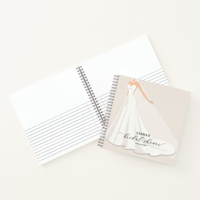 Libro de invitados de desayuno de boda elegante (Interior)