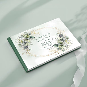 Libro de invitados de desayuno nupcial botánico ac