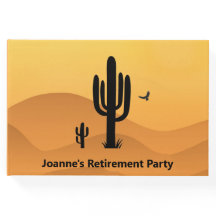 Libro de invitados de diseño de Desert Cactus