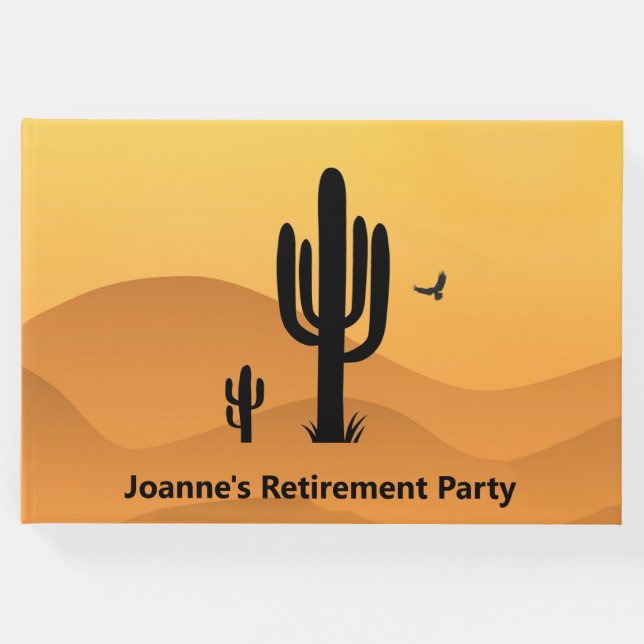 Libro de invitados de diseño de Desert Cactus (Anverso)