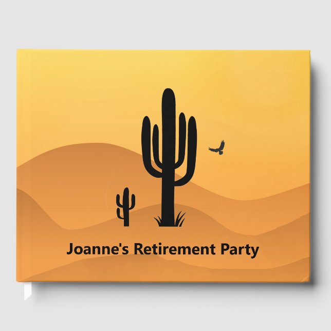 Libro de invitados de diseño de Desert Cactus (Anverso)