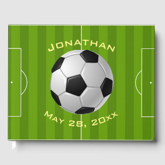 Libro de invitados de diseño de fútbol