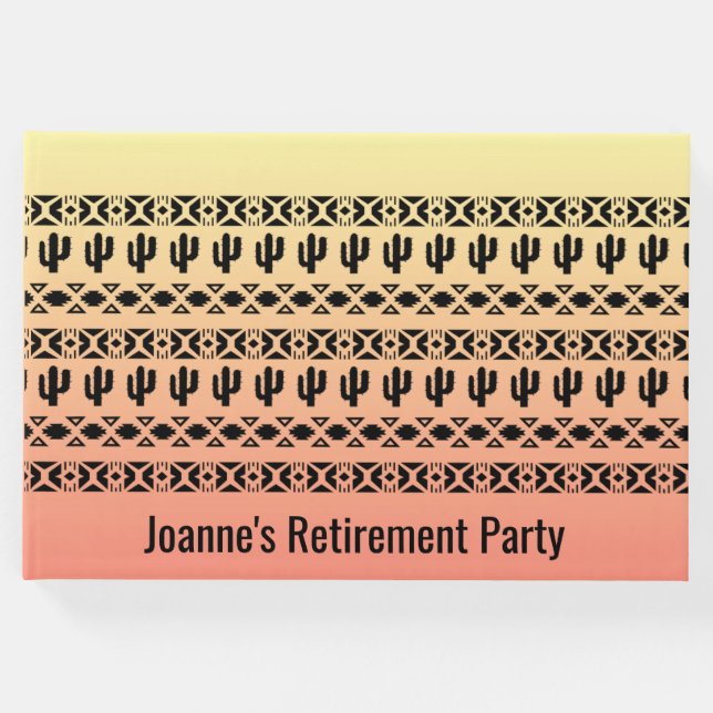 Libro de invitados de diseño de Ombre del Suroeste (Anverso)