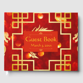 Libro de invitados de Dragon Rojo y Oro