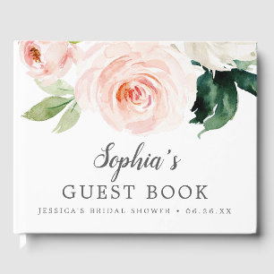 Libro de invitados de ducha de novia de rubefacció