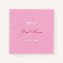 Libro de invitados de ducha de novia Pink Magenta
