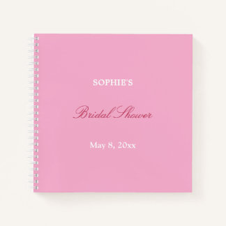 Libro de invitados de ducha de novia Pink Magenta