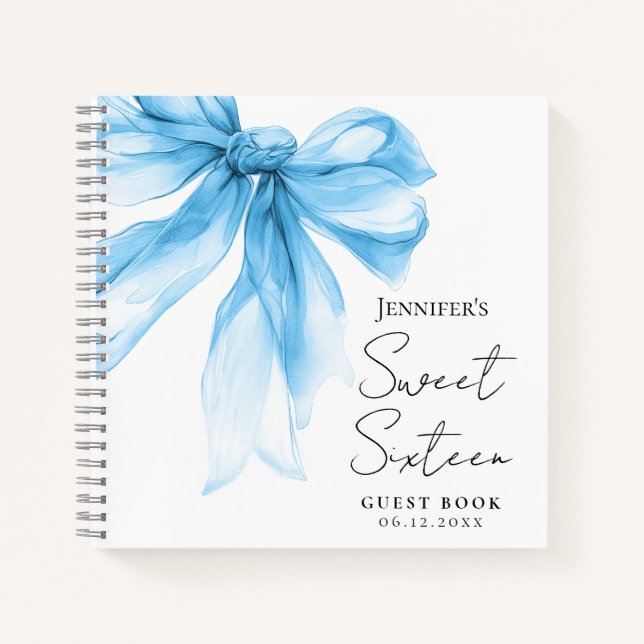 Libro de invitados de dulces 16 con letra Coquette (Anverso)