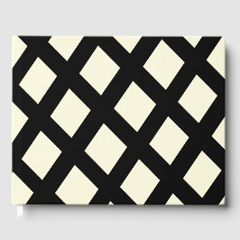Libro de invitados de Entradas (crema y negro)