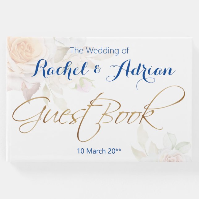 Libro de invitados de estilo de vestir boda (Anverso)