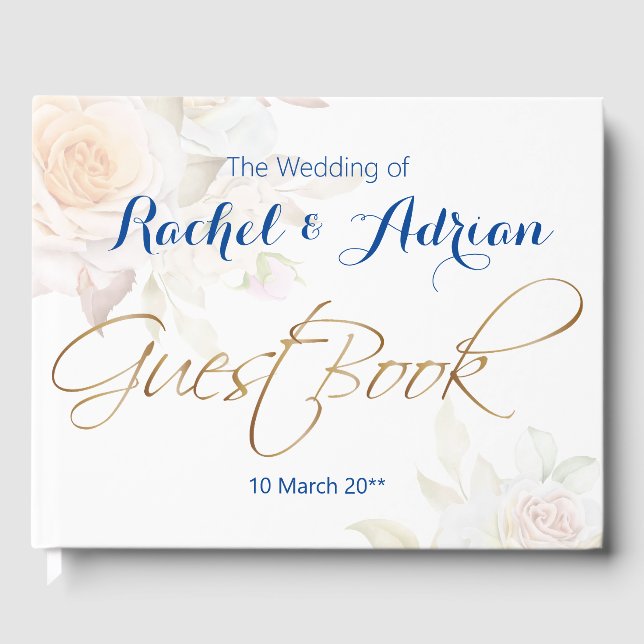 Libro de invitados de estilo de vestir boda (Anverso)