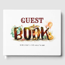 Libro de invitados de estilo mexicano para cualqui