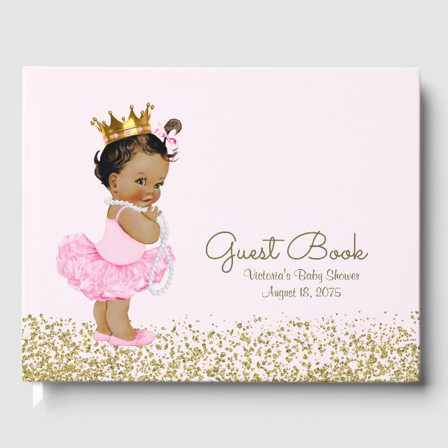 Libro de invitados de Ethnic Princess Baby Shower (Anverso)