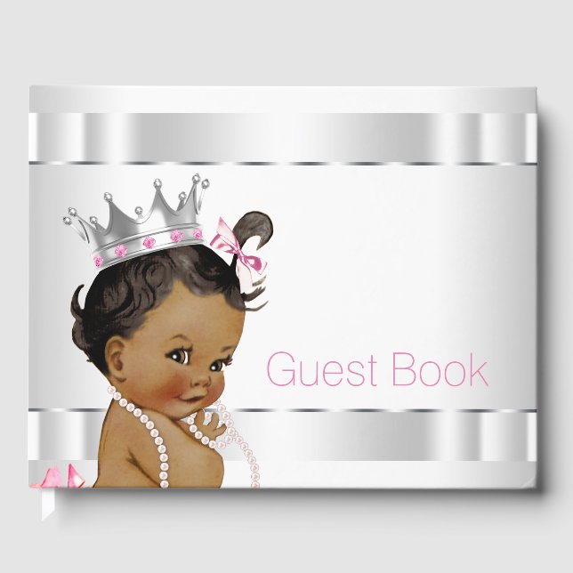 Libro de invitados de Ethnic Princess Baby Shower (Anverso)
